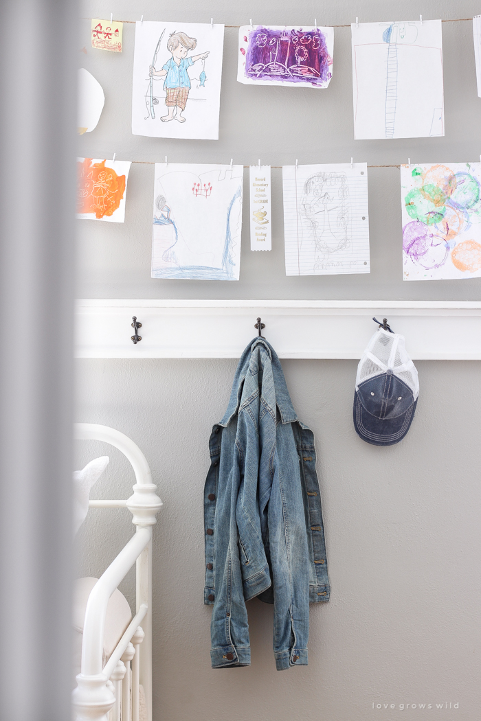 A super sweet playroom design featured in a beautiful Indiana farmhouse