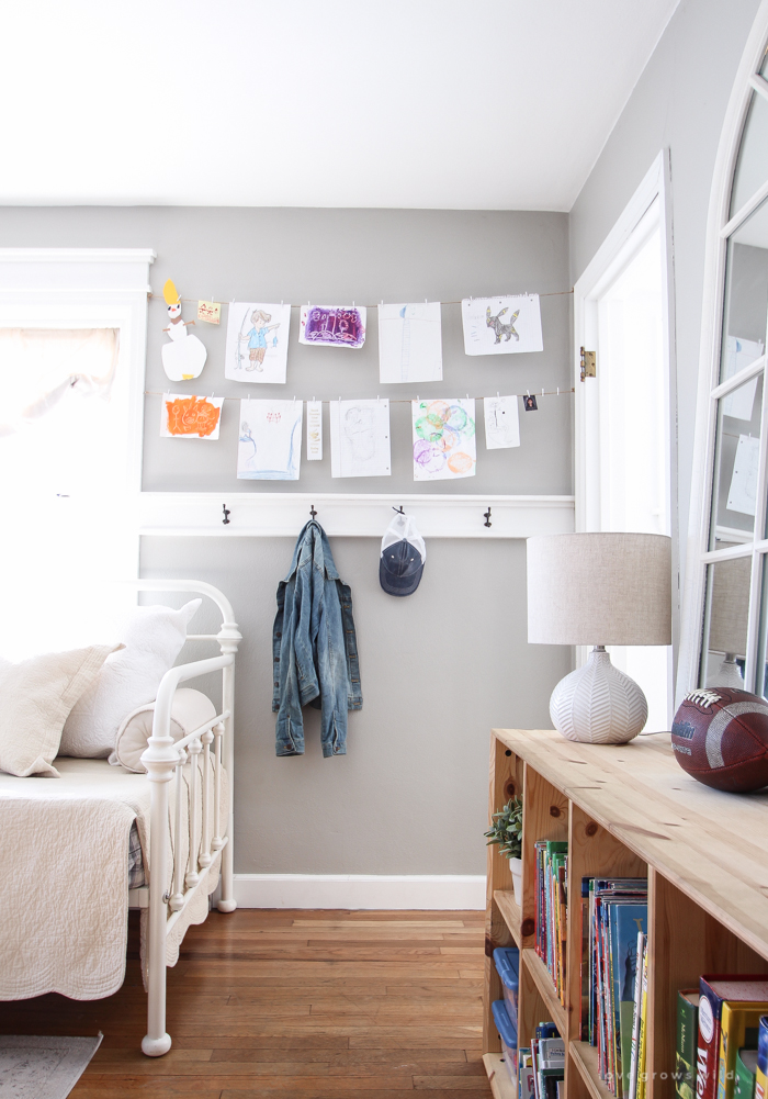 A super sweet playroom design featured in a beautiful Indiana farmhouse