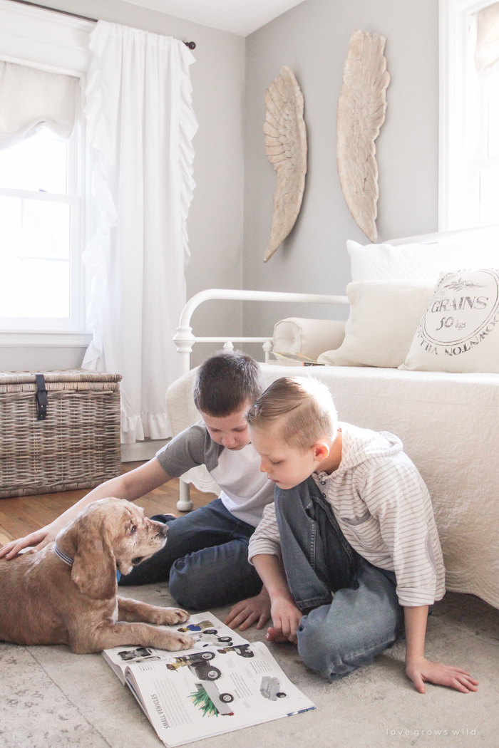 A super sweet playroom design featured in a beautiful Indiana farmhouse