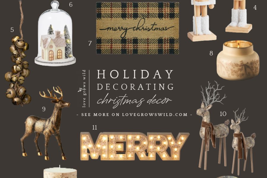 Christmas decor curated by home blogger Liz Fourez