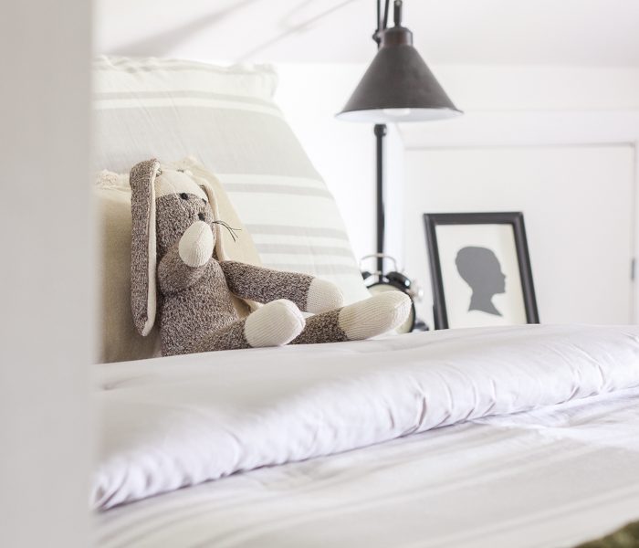 An awkward attic space turns into a charming little boy's farmhouse bedroom!