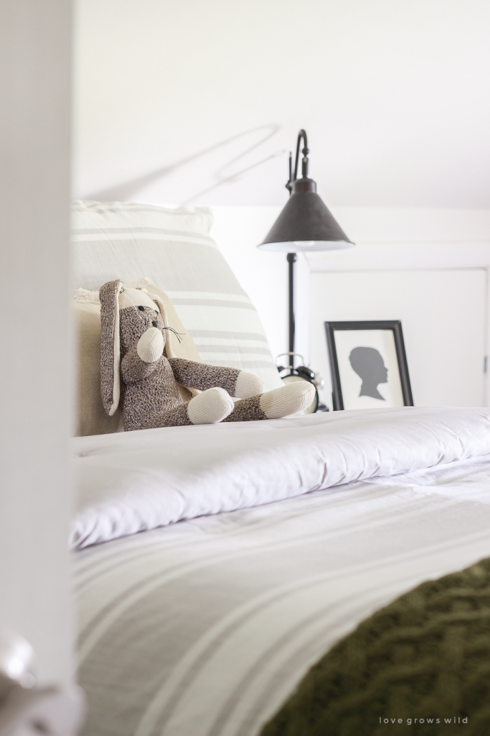 An awkward attic space turns into a charming little boy's farmhouse bedroom!