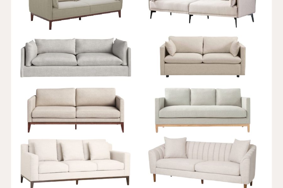 Beautiful sofa options inspired by home blogger and interior decorator Liz Fourez's own living room.