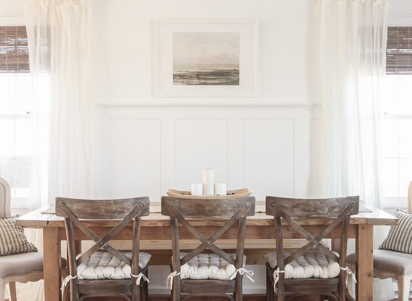 Take a tour of this beautiful newly updated living and dining room in blogger Liz Fourez's Indiana farmhouse.