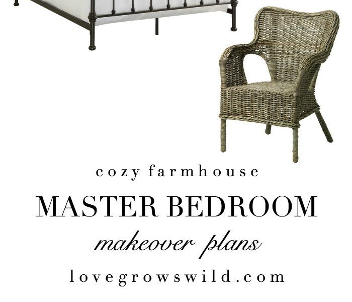 See our plans for transforming this bare, boring attic space into a cozy, farmhouse-style master bedroom! Follow along the with the makeover at LoveGrowsWild.com