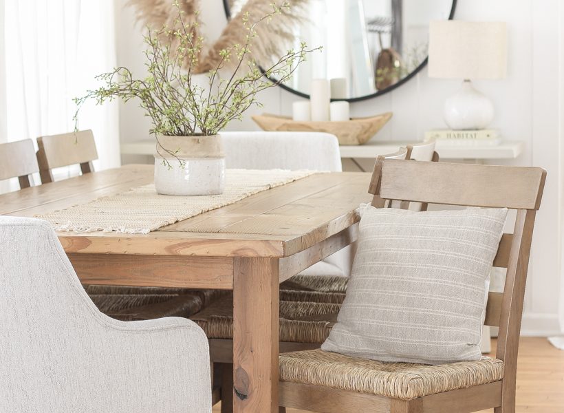 Home blogger and interior decorator Liz Fourez adds new chairs in her dining room for a simple and stylish update.