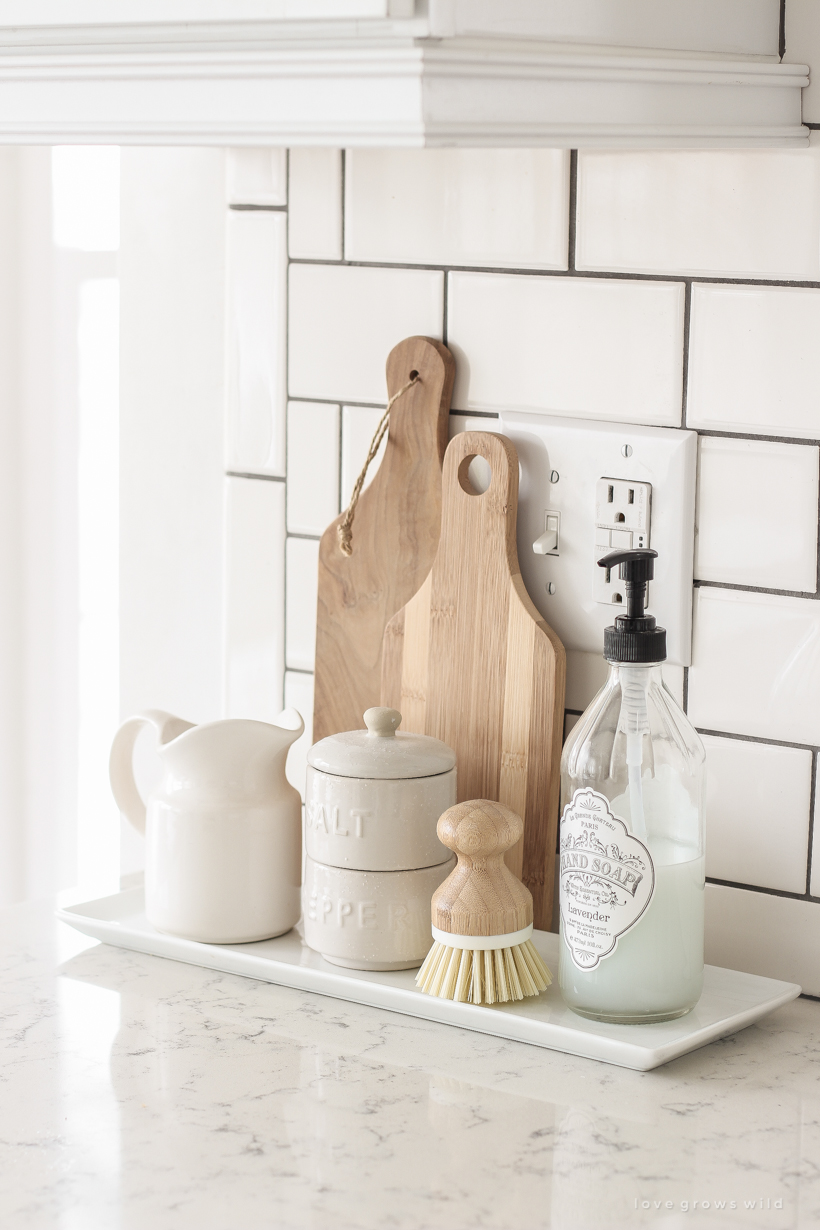 Kitchen Curtains + Counter Styling