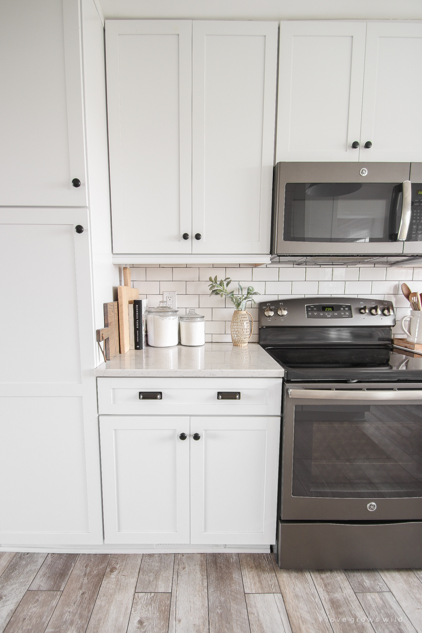 Kitchen Curtains + Counter Styling