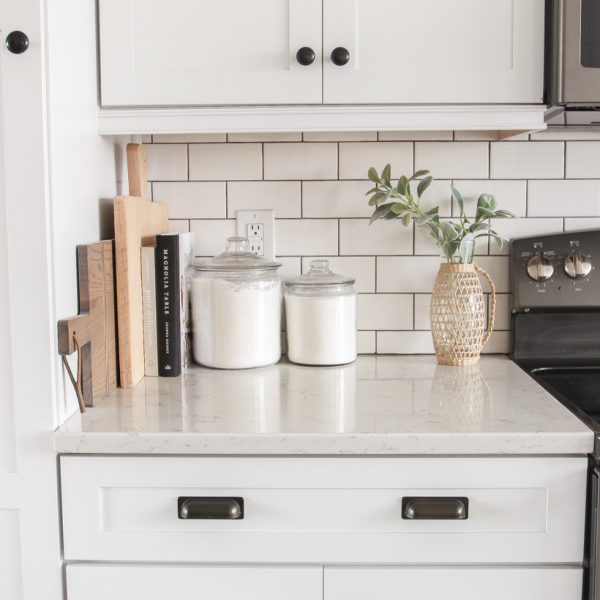 Kitchen Curtains + Counter Styling