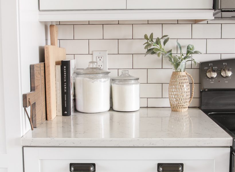 Kitchen Curtains + Counter Styling