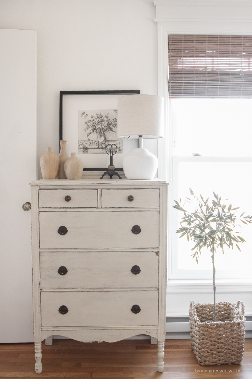 a light, bright + neutral home office