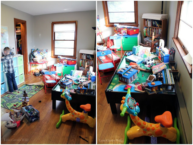 Kid's Playroom Makeover with lots of organizing tips and decor ideas! #playroom #kids #decor