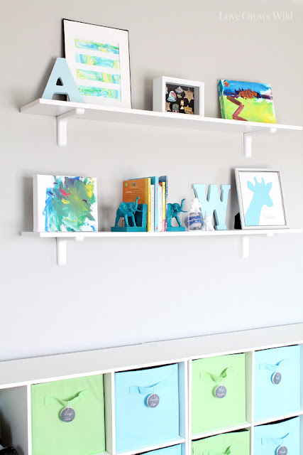 Kid's Playroom Makeover with lots of organizing tips and decor ideas! #playroom #kids #decor