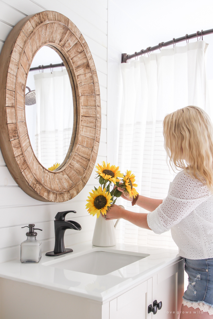 This beautiful, old farmhouse is ready for summer with fresh flowers, relaxed decor, and plenty of sunshine. Come take a tour!