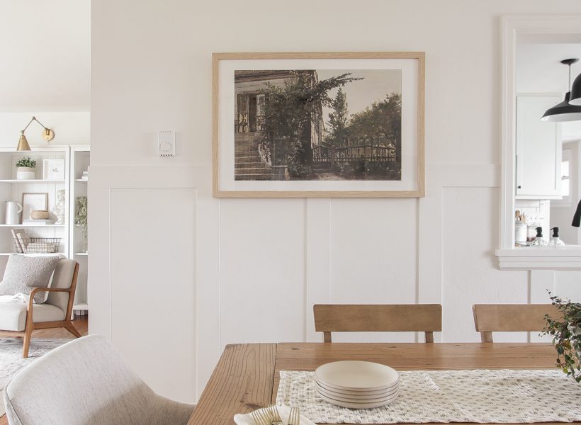 Artwork inspiration in the dining room of blogger and interior decorator, Liz Fourez