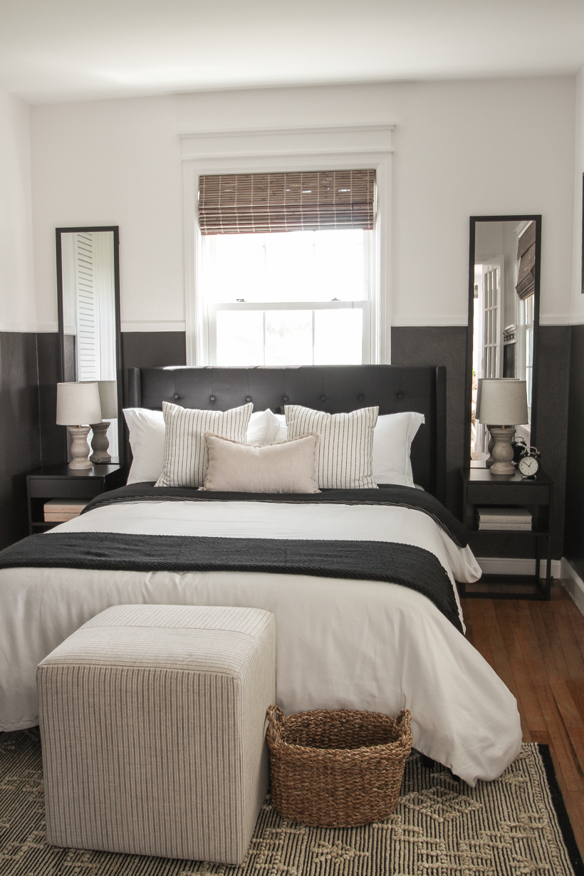 Interior decorator and home blogger Liz Fourez reveals a moody, modern bedroom makeover for her teenage son!